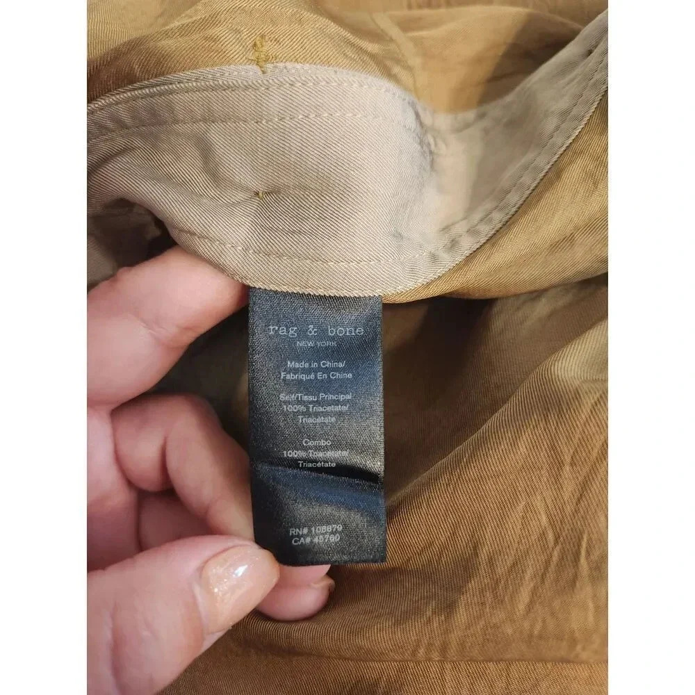 Rag + Bone Adrian Button-Detailed Crinkled-Twill Midi Dress In Sage Green - Picture 12 of 12